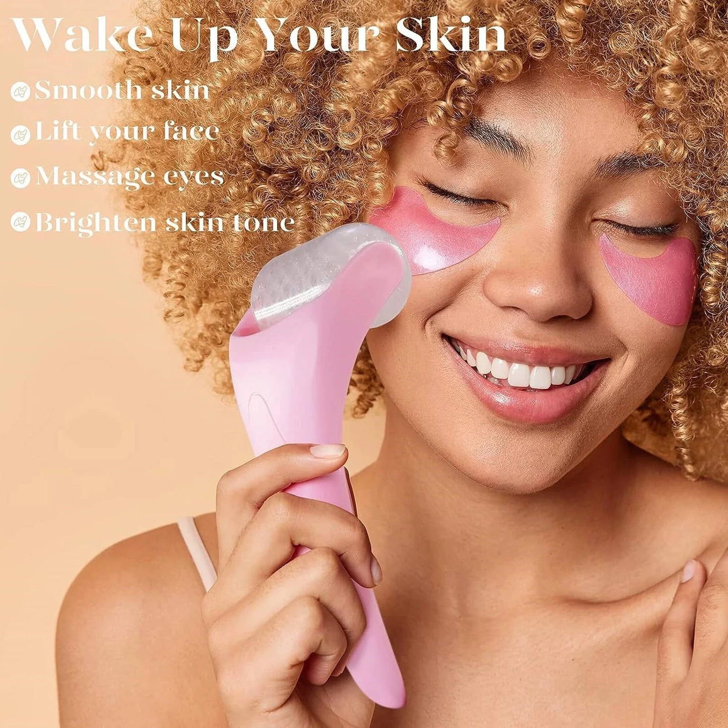 Ice Roller Reduce Puffiness Skincare Tools Eye Ice Roller Gua Sha Facial Tools Light Purple