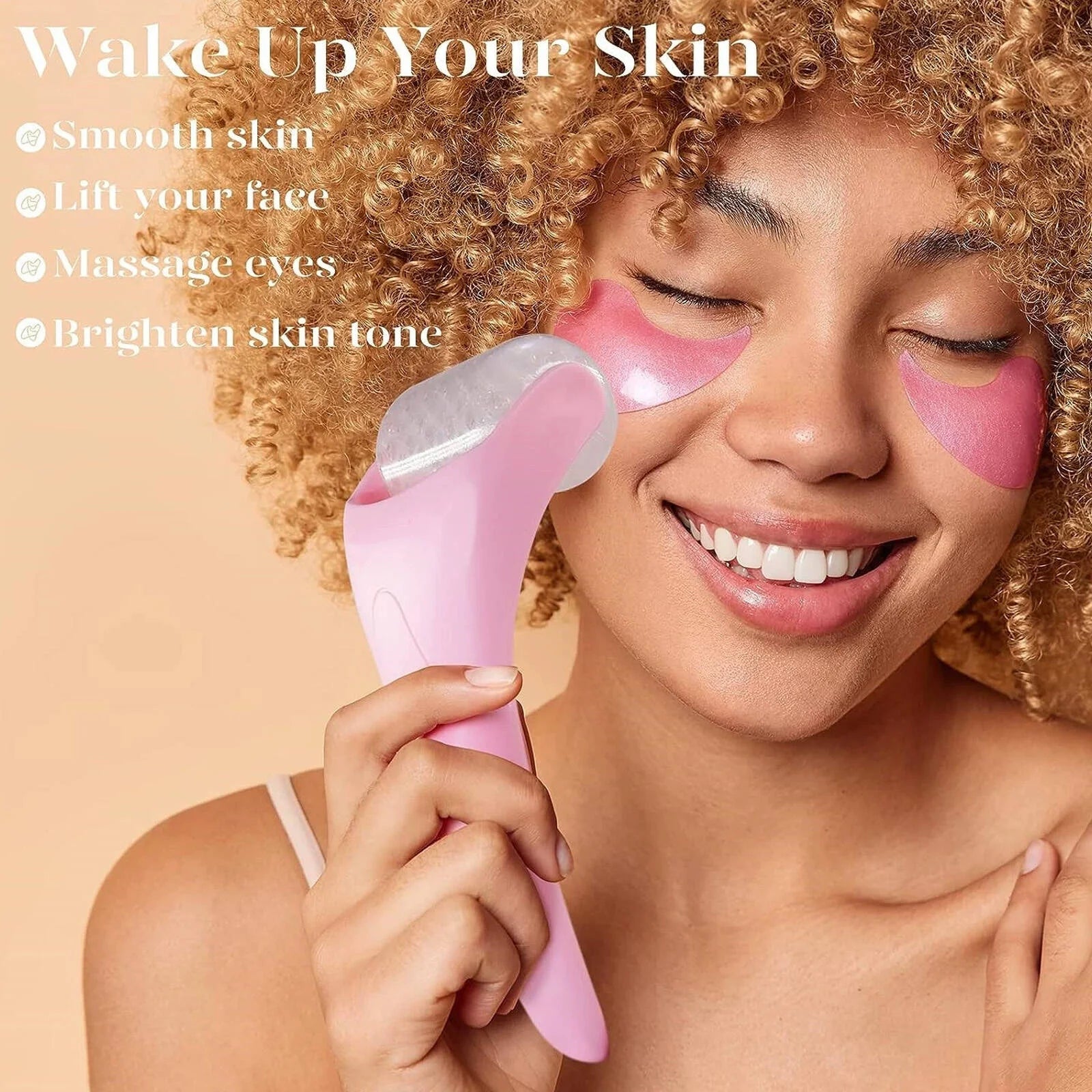 Ice Roller Reduce Puffiness Skincare Tools Eye Ice Roller Gua Sha Facial Tools Light Purple